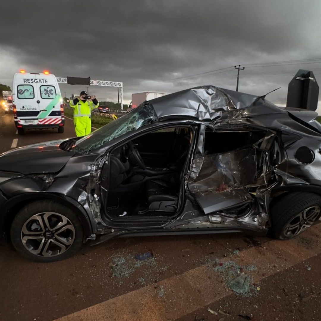 Motorista de Maringá sofre acidente grave na rodovia de Marialva