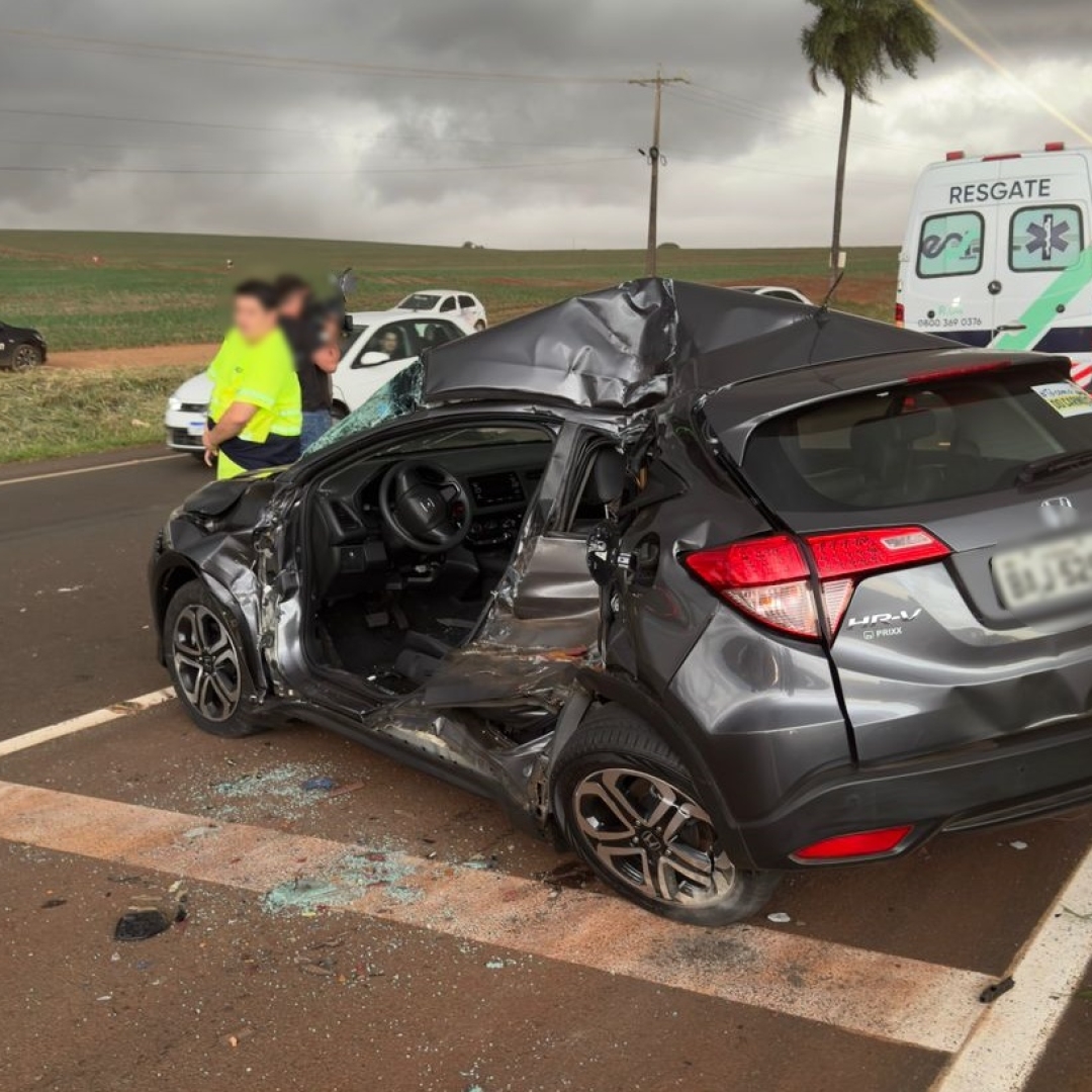 Motorista de Maringá sofre acidente grave na rodovia de Marialva