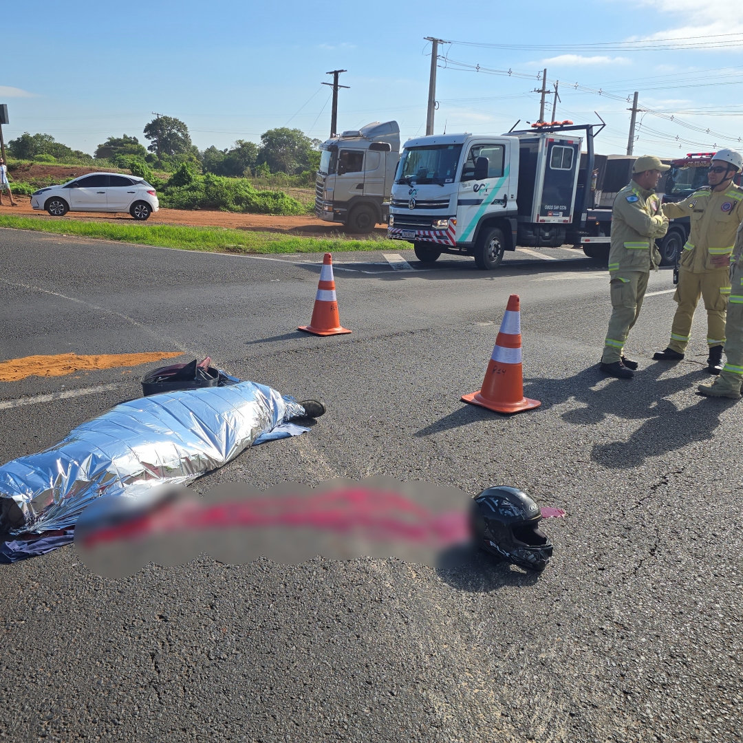 Motociclista morre em grave acidente na BR-376 entre Iguatemi e Mandaguaçu