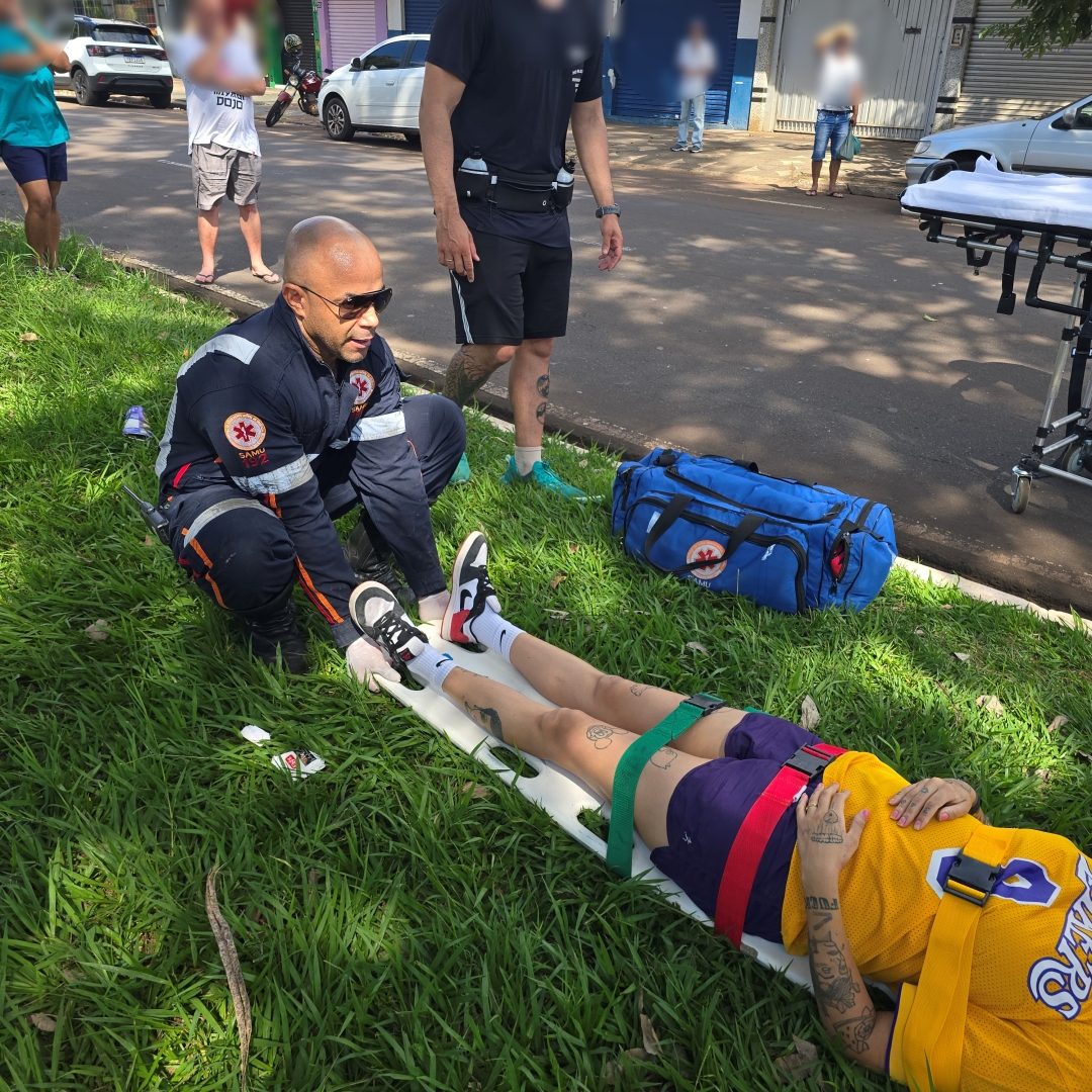 Acidente com capotamento mobiliza equipes de resgate no Jardim Alvorada