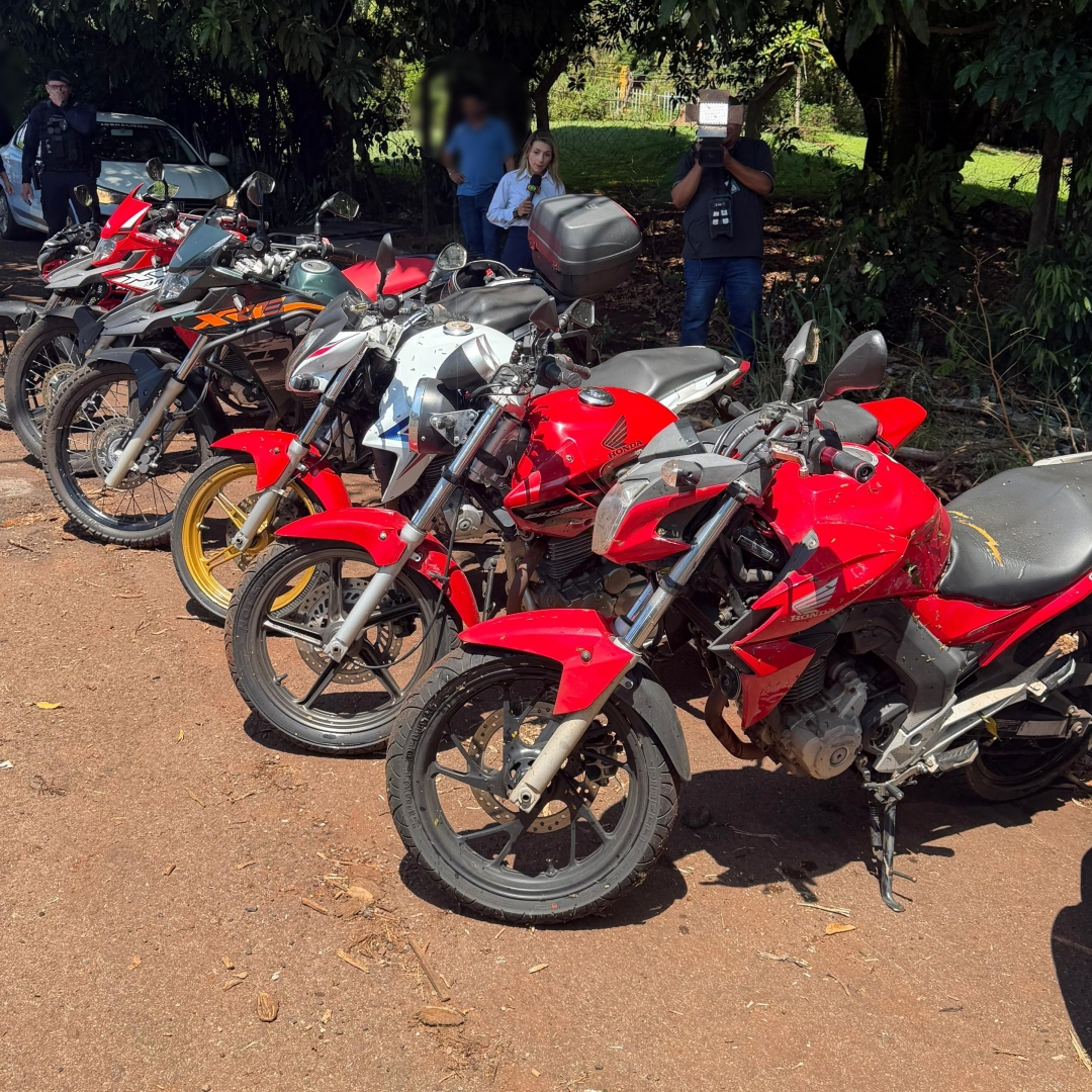 Seis motos furtadas são encontradas em fundo de vale em Maringá