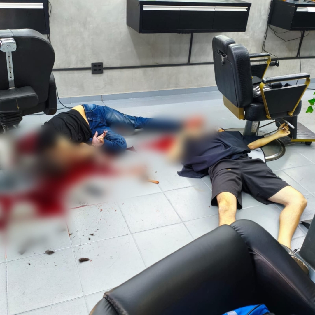Violência faz duas vítimas fatais dentro de barbearia em Maringá