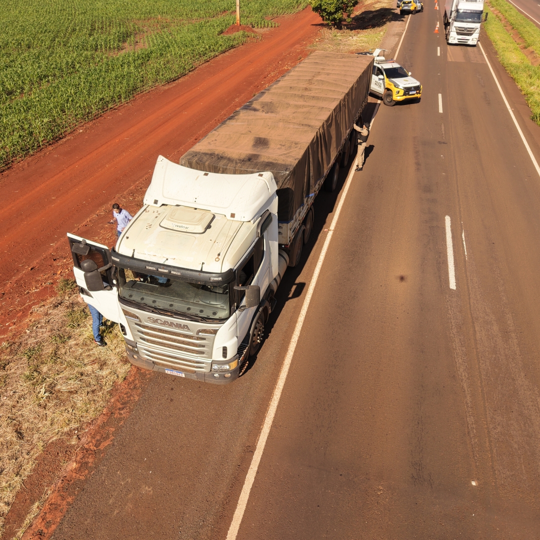 Quase três toneladas de maconha são apreendidas em carreta com carga de soja na PR-323