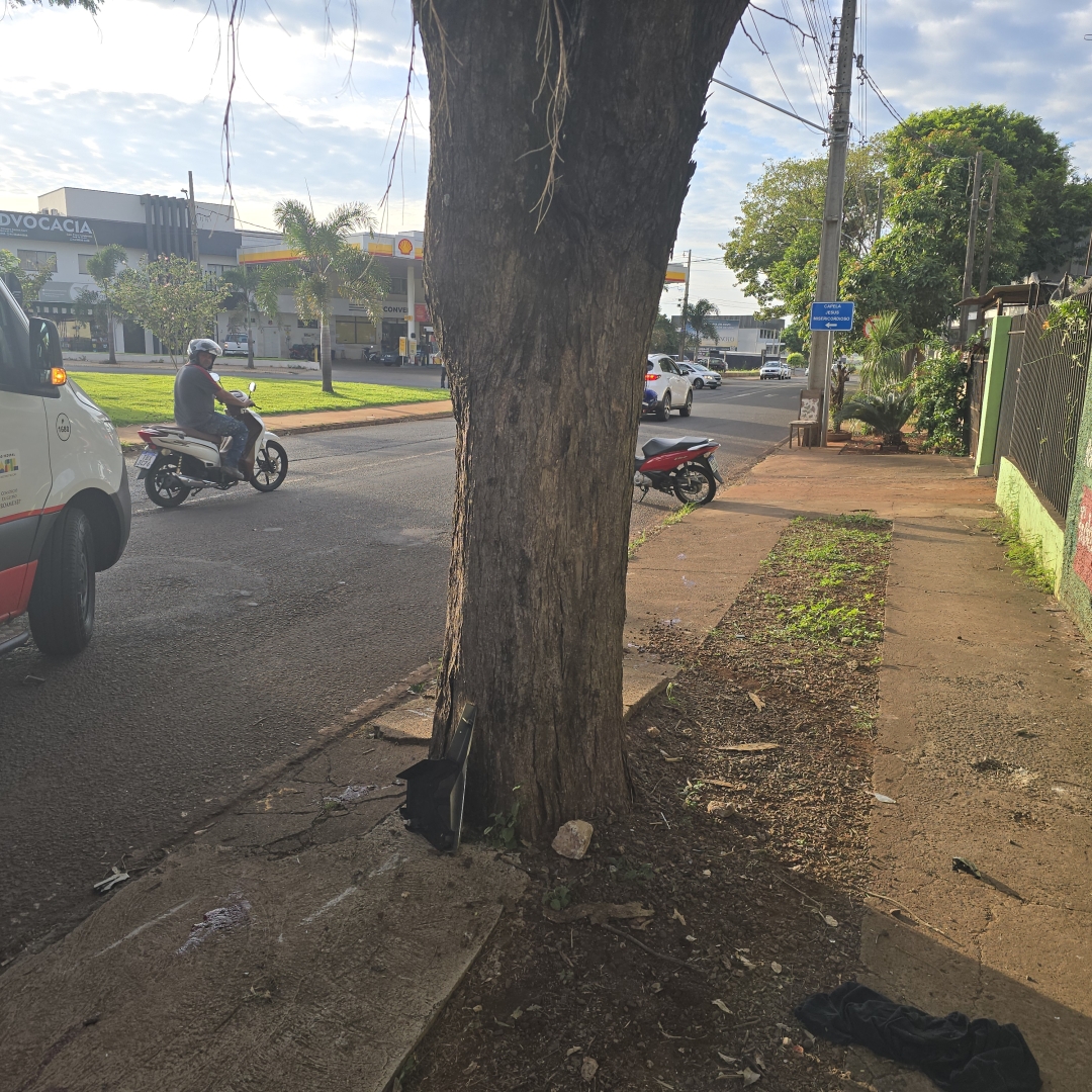 Motociclista fica gravemente ferido após colisão e ser arremessado contra árvore em Sarandi