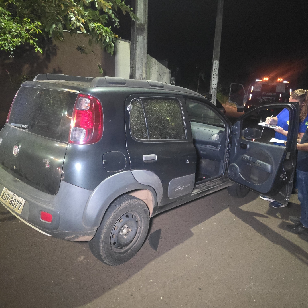 Motorista de aplicativo é executado a tiros dentro do carro em Marialva