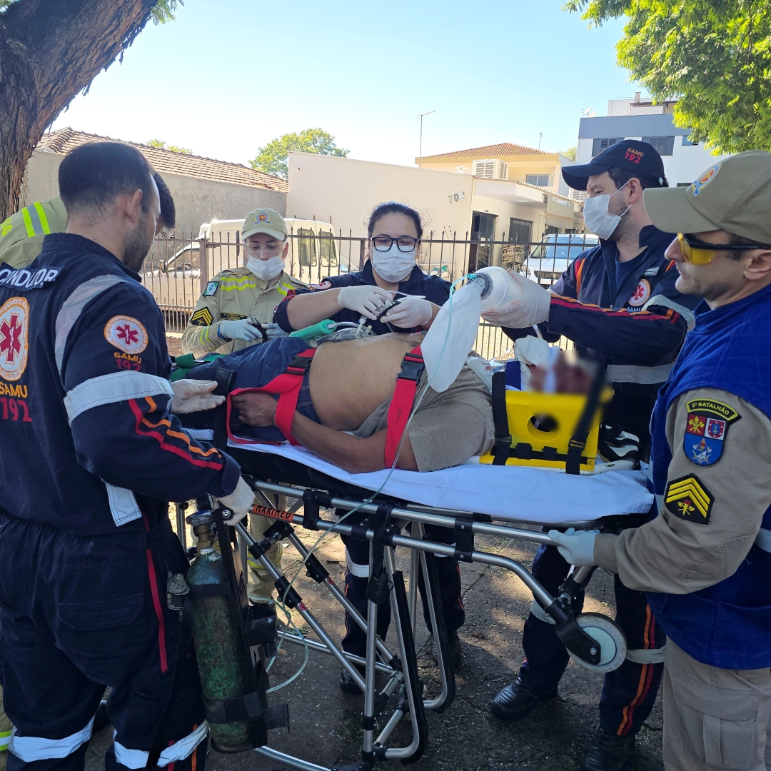 Homem é intubado após sofrer acidente com scooter elétrica no Jardim Alvorada