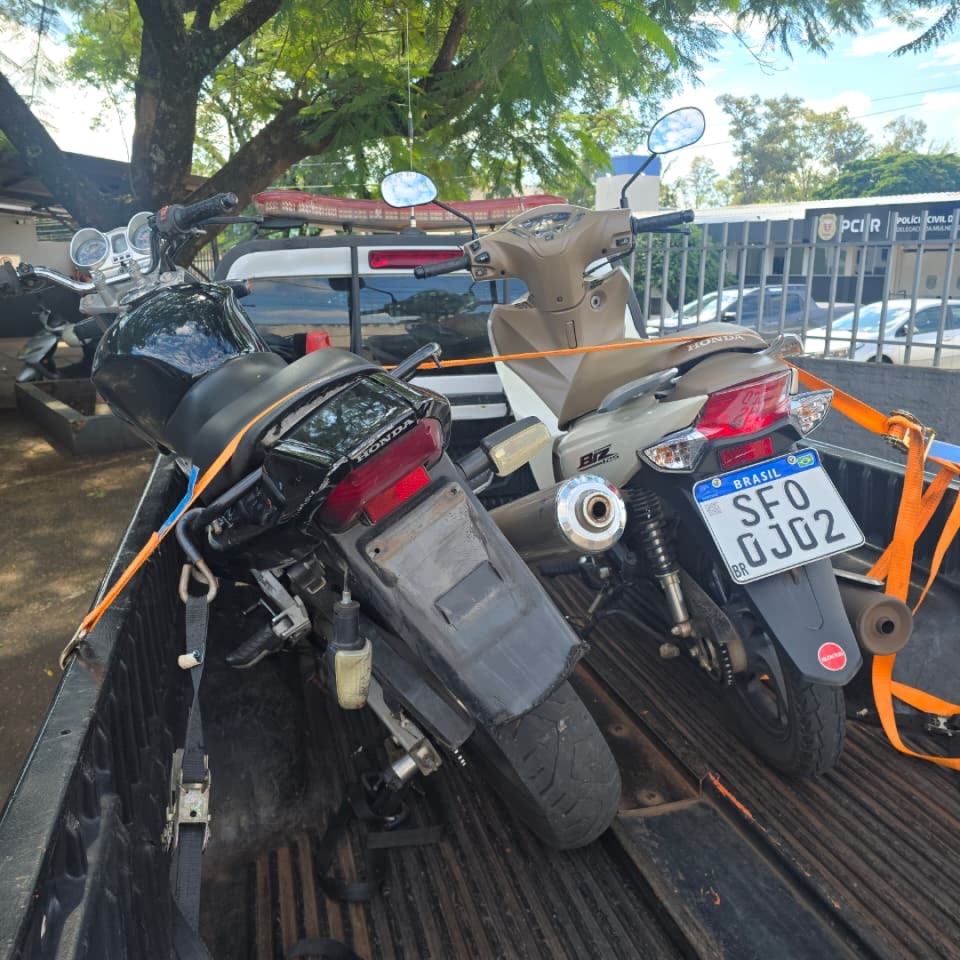 GCM recupera duas motos furtadas escondidas em fundo de vale em Maringá