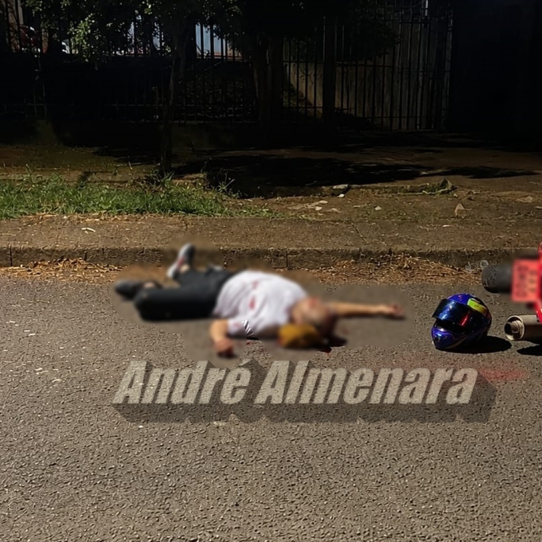 Homem é executado a tiros ao lado de motocicleta no Jardim Alvorada 3, em Maringá