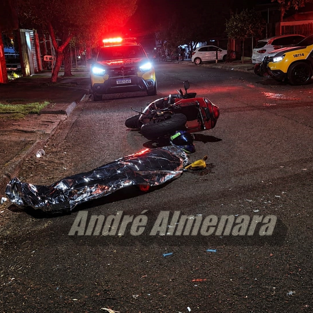 Homem é executado a tiros ao lado de motocicleta no Jardim Alvorada 3, em Maringá