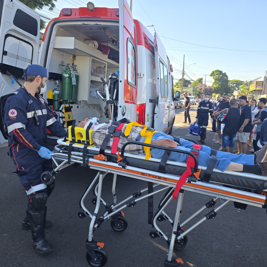 Idoso de 81 anos é atropelado por motoboy na Avenida Anchieta, em Sarandi