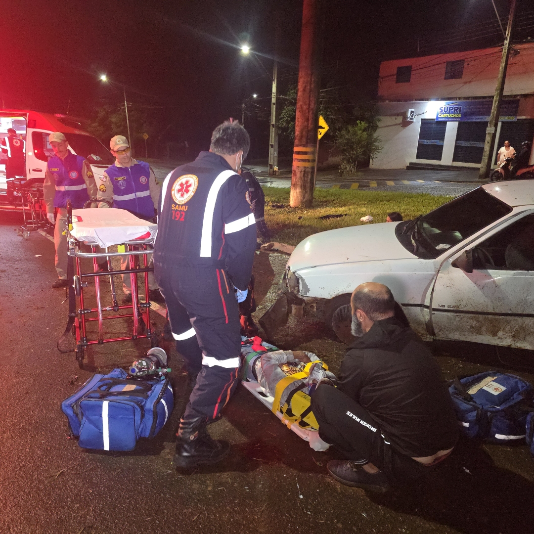Chuva e alta velocidade terminam em grave acidente na Nildo Ribeiro da Rocha