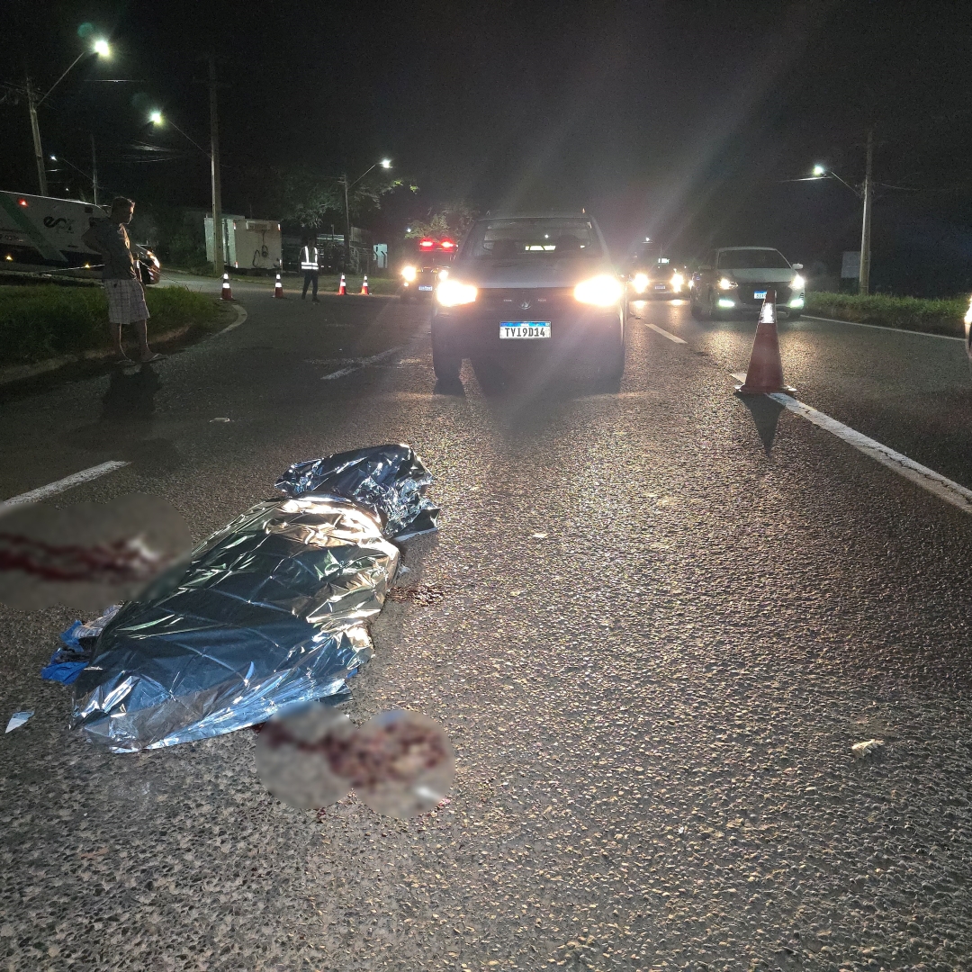 Morador de Iguatemi morre atropelado na BR-376; motorista foge após passar sobre o corpo