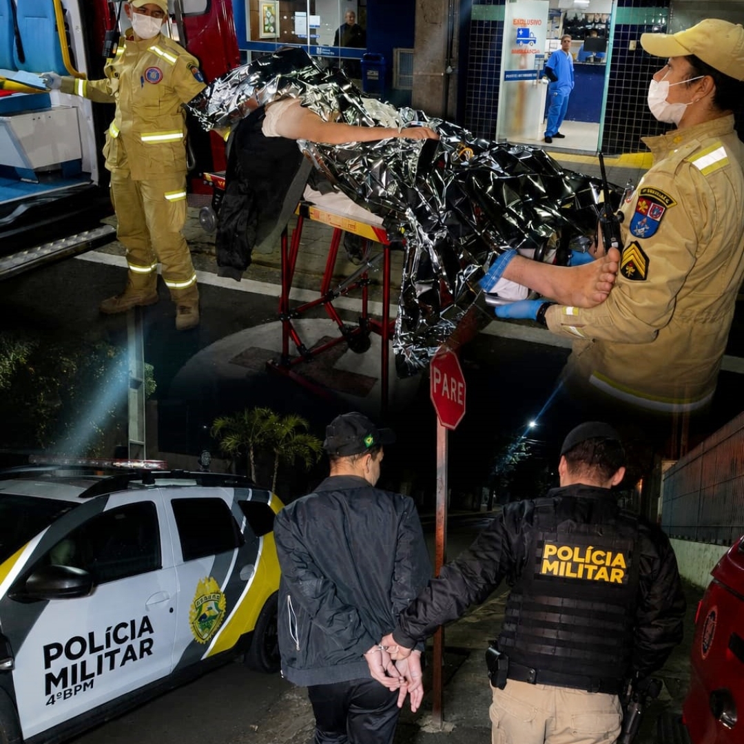 Jovem é esfaqueado dentro de residência e suspeito acaba preso em flagrante em Maringá