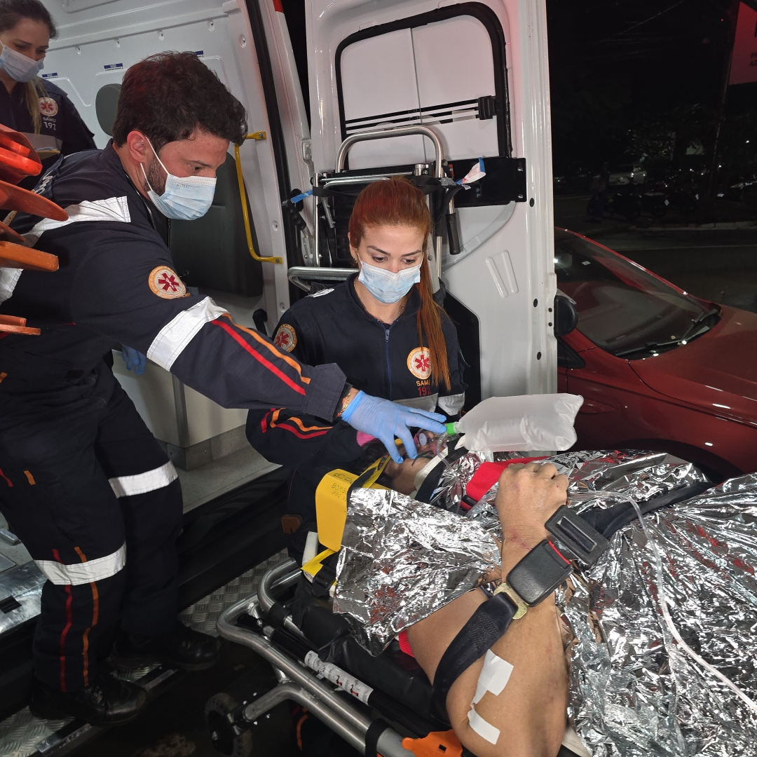 Acidente violento deixa motociclista ferido no Jardim Liberdade; vítima apresentava sinais de embriaguez