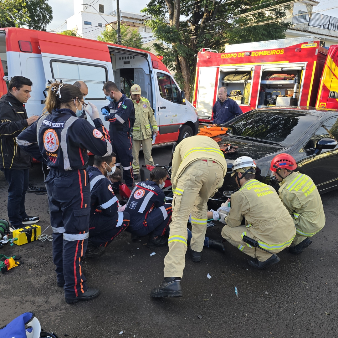 Imprudência no trânsito deixa motociclista gravemente ferida na Vila Operária