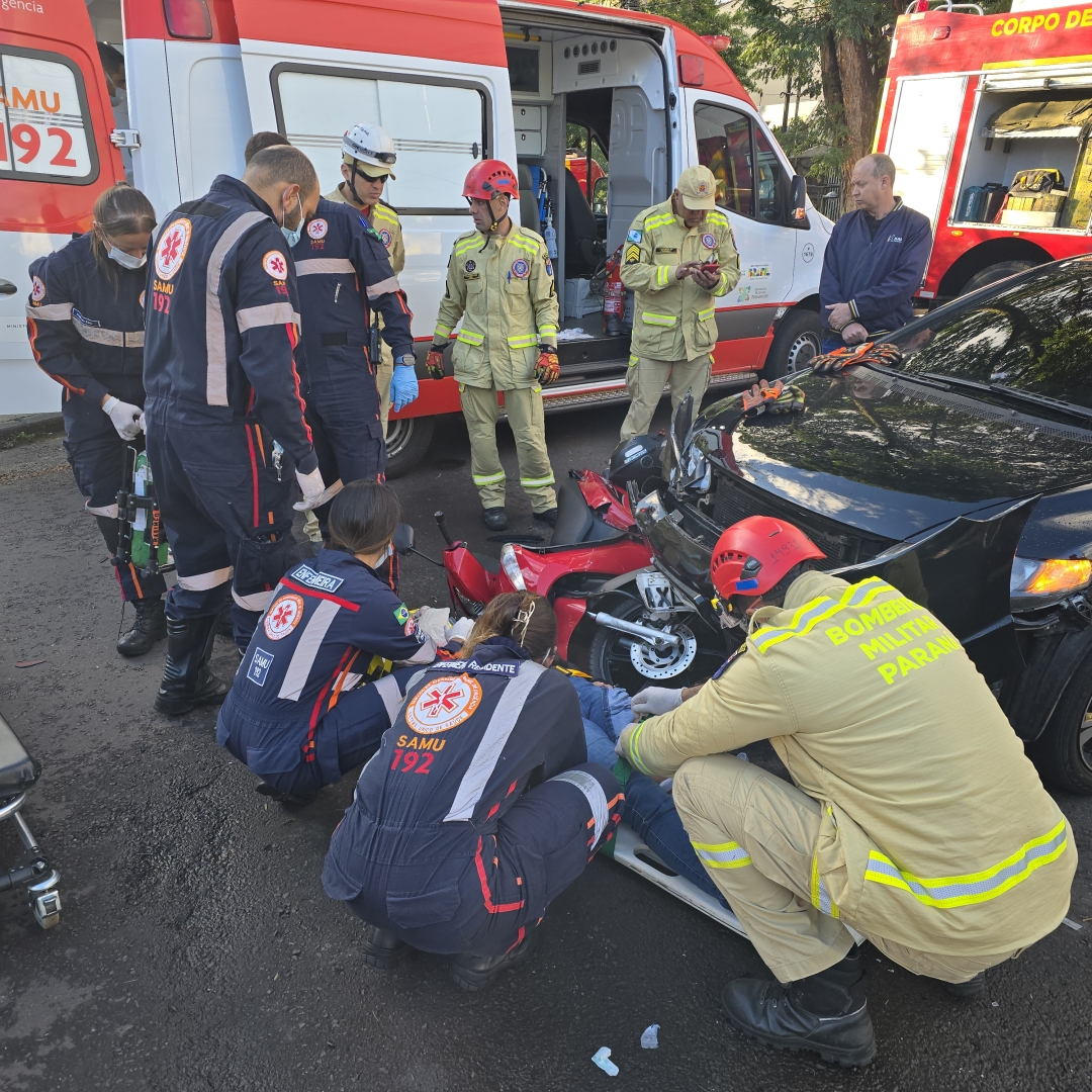 Imprudência no trânsito deixa motociclista gravemente ferida na Vila Operária