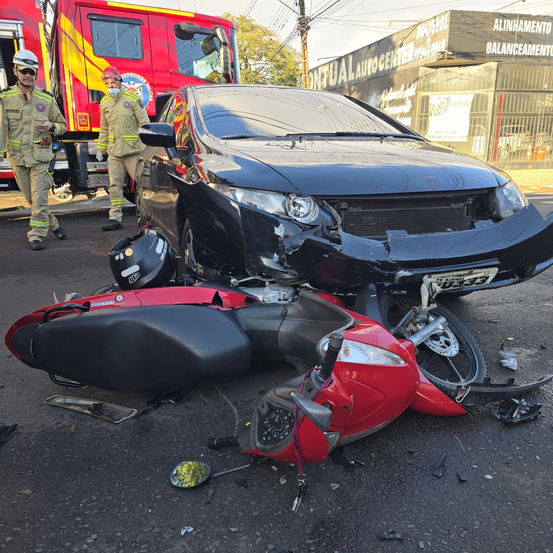 Imprudência no trânsito deixa motociclista gravemente ferida na Vila Operária
