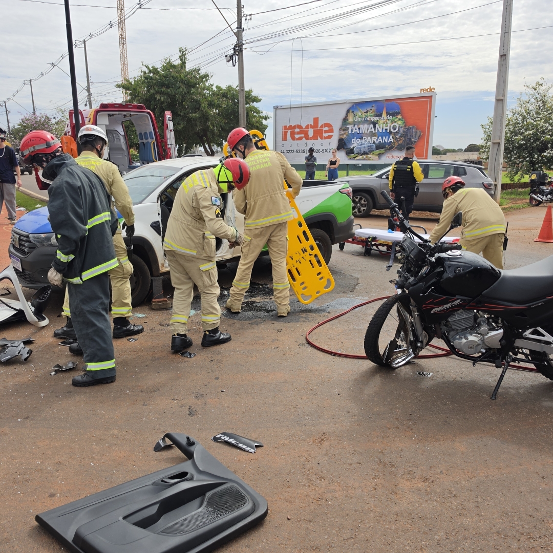 Colisão violenta entre Falcon e veículo da Prefeitura de Floresta termina com dois feridos