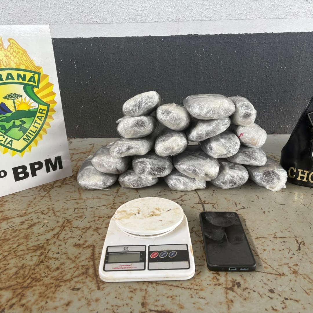 Polícia Militar intercepta droga de alto valor que seria distribuída em Maringá