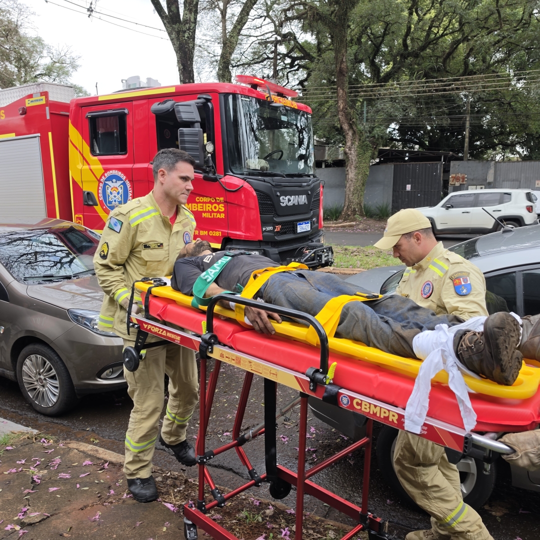 Suspeito de invadir barracão para furtar fios passa mal e mobiliza equipes de socorro em Maringá