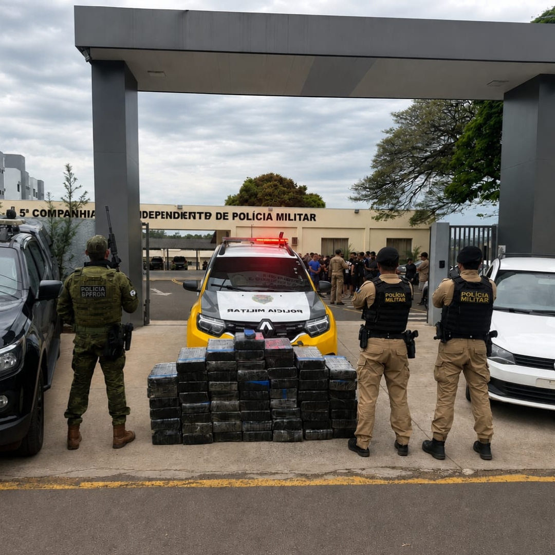 Mais de meia tonelada de maconha que seria entregue em Maringá é apreendida na região de Jussara