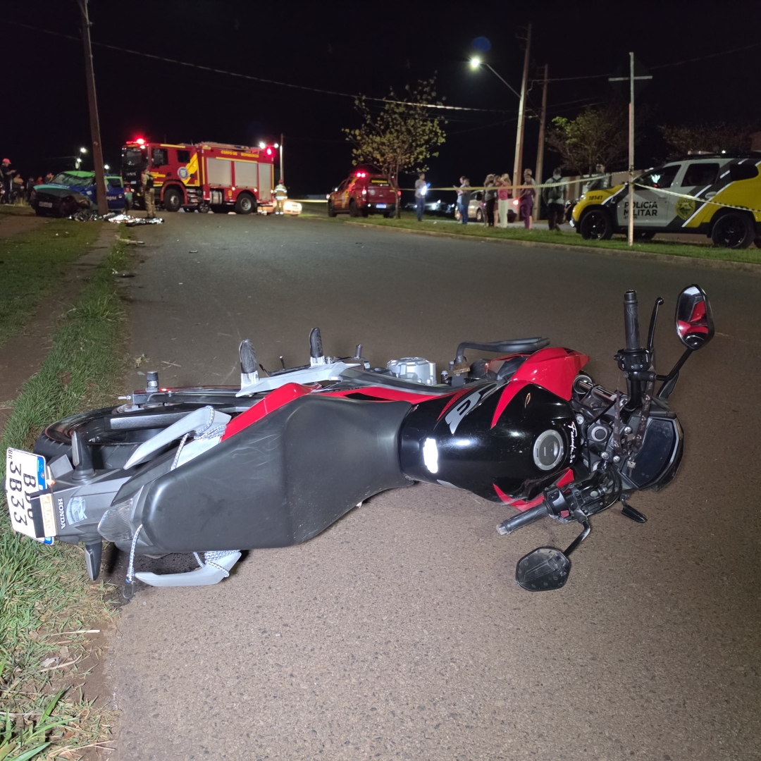 Marido e mulher perdem a vida em violenta colisão entre moto e utilitário em Maringá