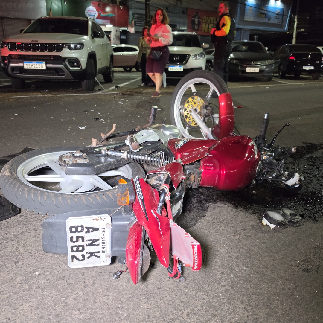Discussão por vaga termina com motociclista atropelado e intubado em Maringá