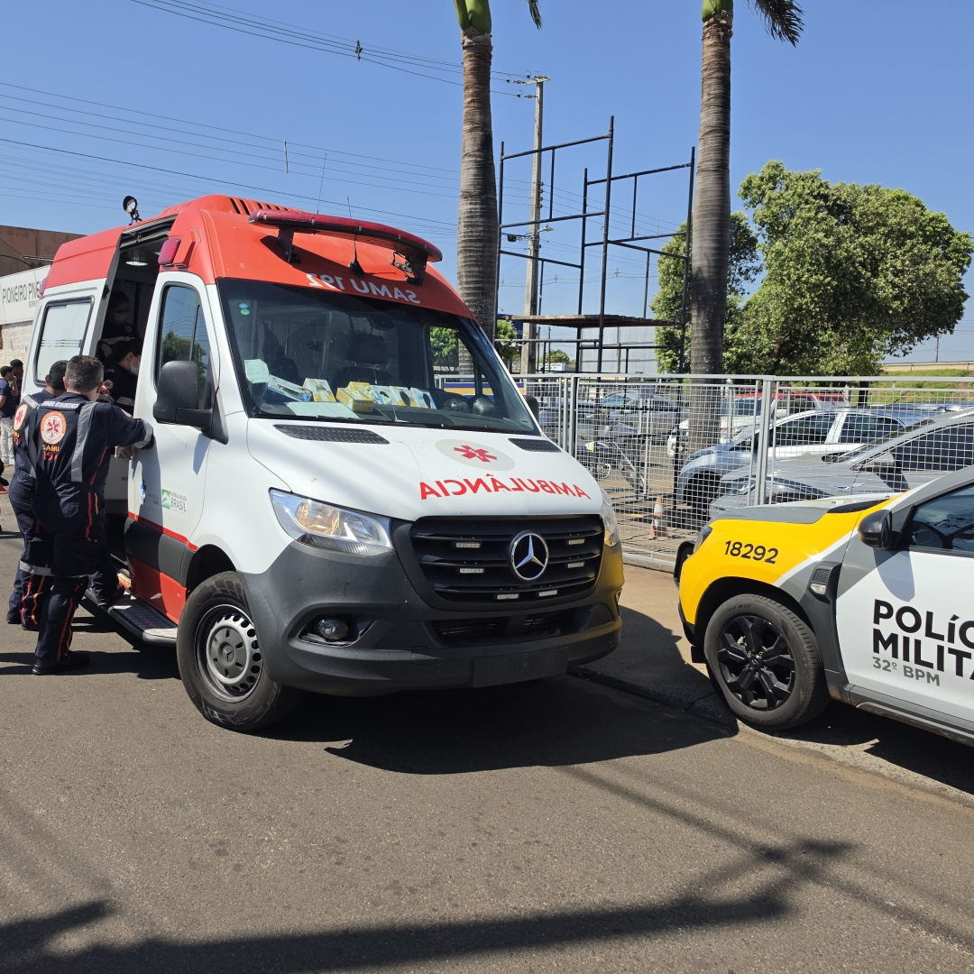 Batida entre carro e moto deixa motociclista gravemente ferido em Paiçandu