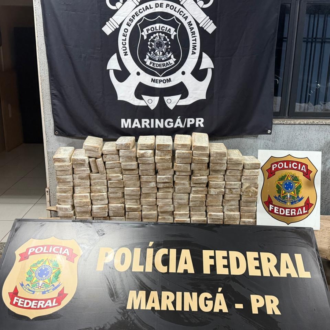 PF apreende 153 quilos de crack e prende três pessoas em Maringá