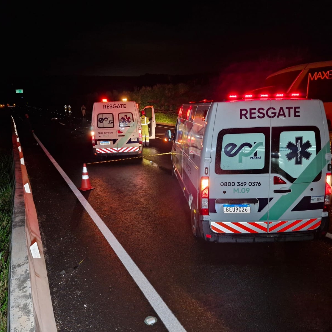 Pedestre morre em grave atropelamento na PR-323, entre Doutor Camargo e Maringá