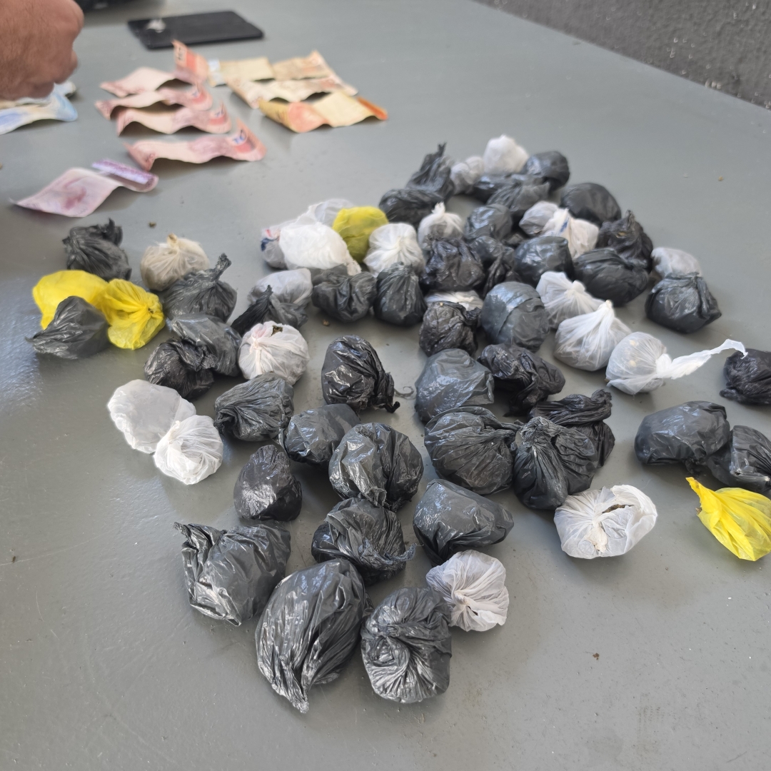 Cão farejador encontra droga escondida em forro e ROMU prende três em Maringá