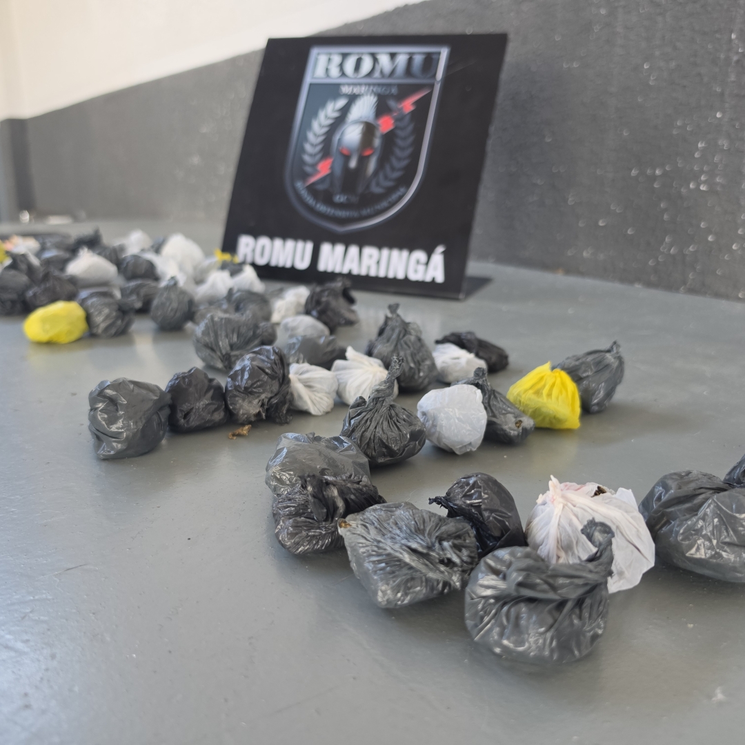 Cão farejador encontra droga escondida em forro e ROMU prende três em Maringá