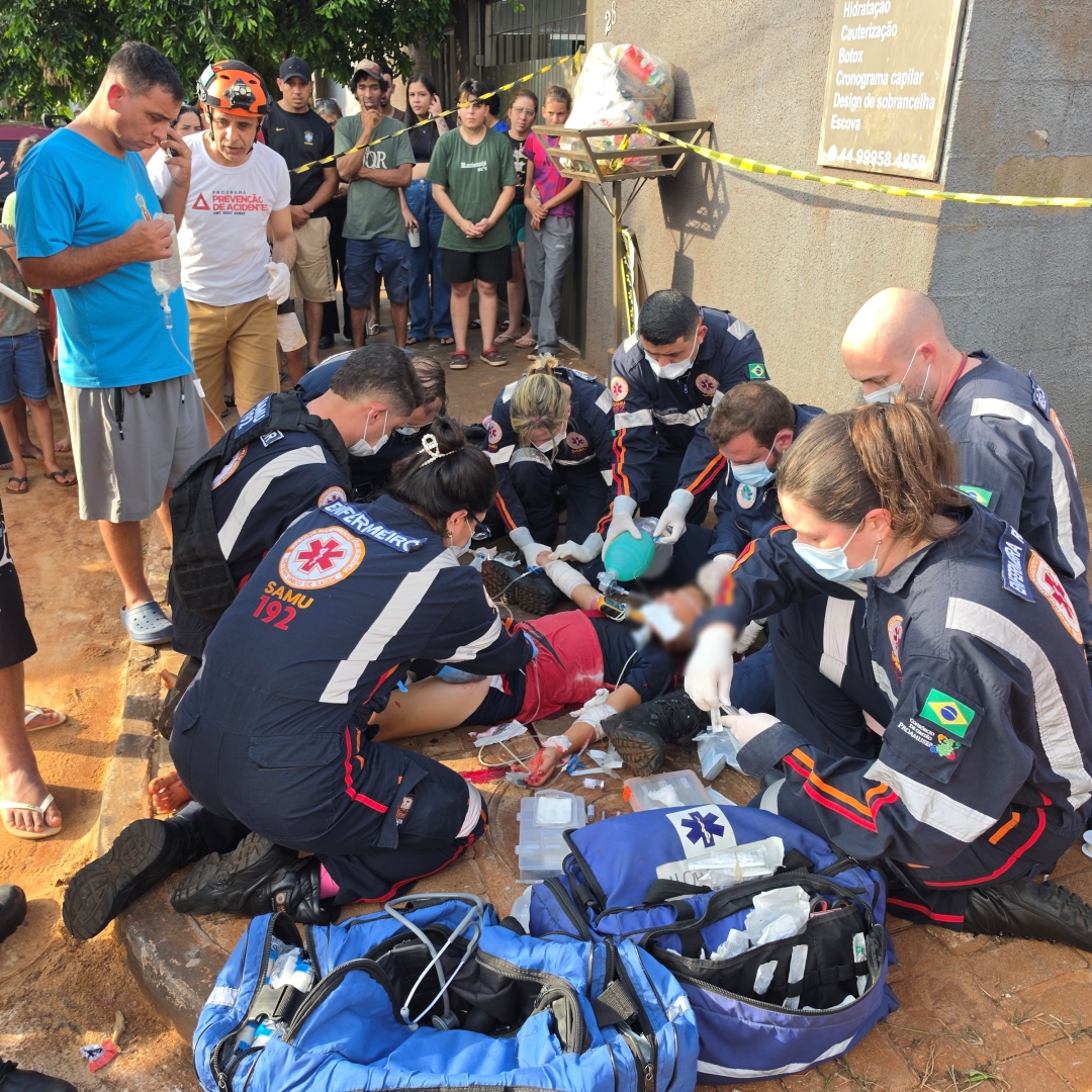 Linha com cerol quase provoca tragédia em Paiçandu; criança precisa ser intubada e receber transfusão de sangue