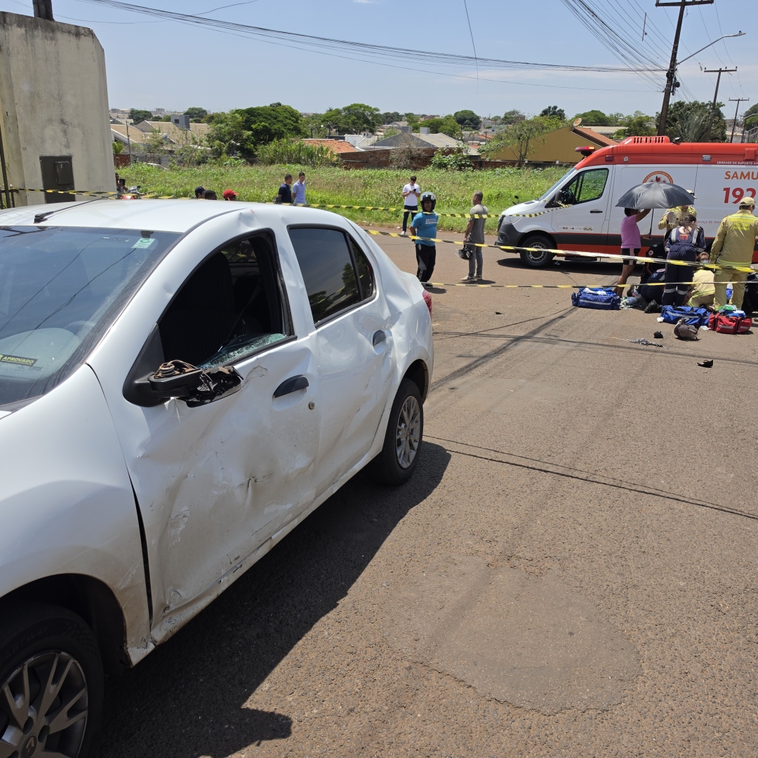 Acidente gravíssimo deixa motociclista entre a vida e a morte em Sarandi