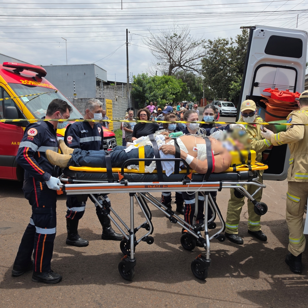 Acidente gravíssimo deixa motociclista entre a vida e a morte em Sarandi