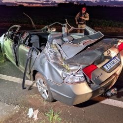 Casal que seguia para Campo Mourão sofre acidente na PR-317