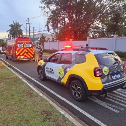 Motociclista de 29 anos é entubado após sofrer acidente em Maringá