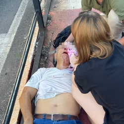 Trabalhador é brutalmente agredido após acidente entre duas bicicletas no centro de Maringá