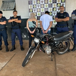 Casal é preso com moto furtada em Maringá