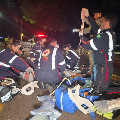 Ciclista é reanimado após sofrer acidente gravíssimo em Maringá