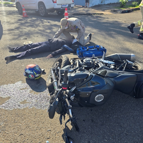 Motociclista sofre acidente grave na Vila Morangueira