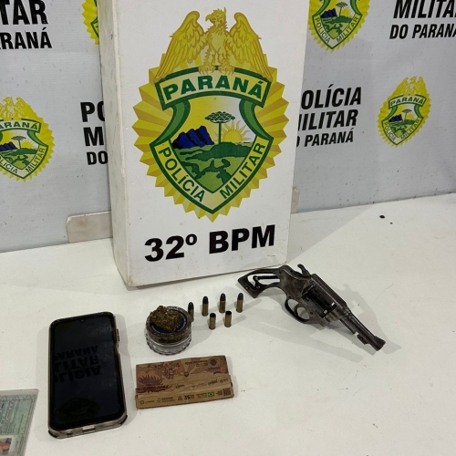 Após denúncia, homem é preso em Paiçandu com arma de fogo