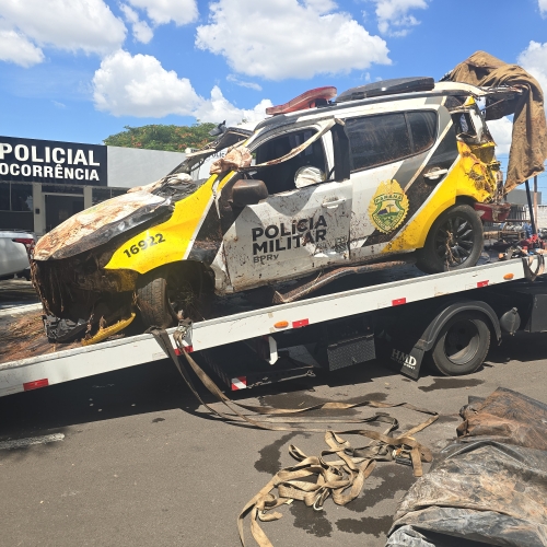 Viatura que capotou e resultou na morte de policial passa por perícia