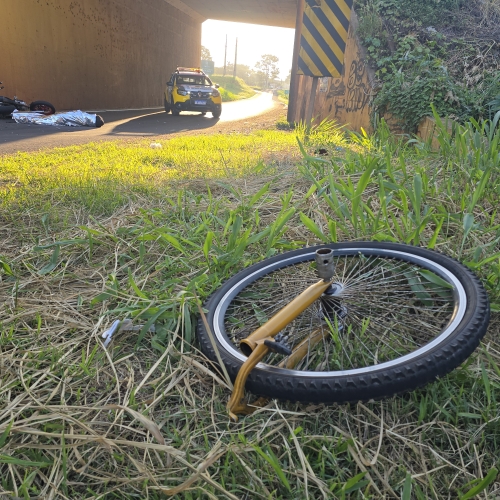 Ciclista morre ao bater de frente com motocicleta na entrada da cidade de Marialva