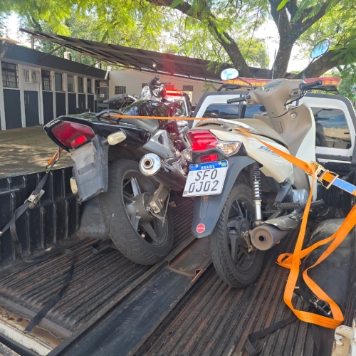 GCM recupera duas motos furtadas escondidas em fundo de vale em Maringá