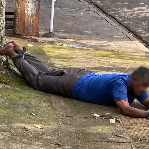 Suspeito de invadir residência é detido e amarrado por populares em Maringá