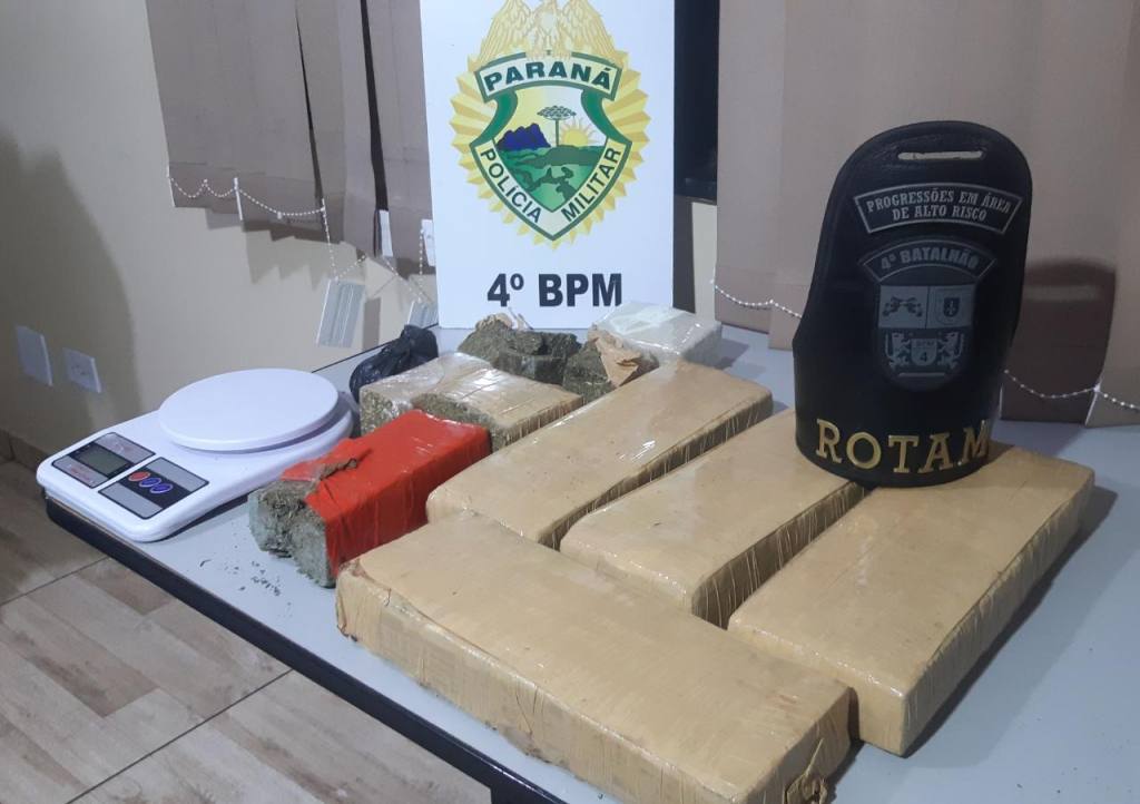 ROTAM de Paiçandu apreende mais de seis quilos de maconha com suspeito