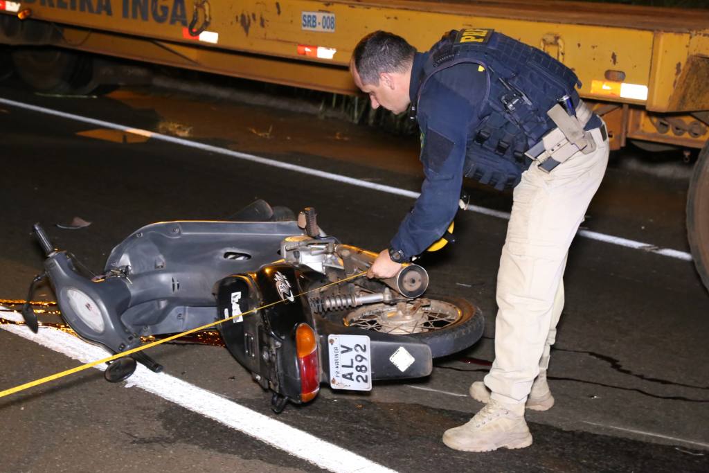 Mulher morre de acidente de moto no Contorno Norte em Maringá