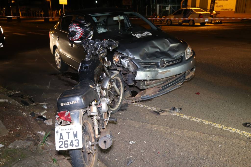 Mulher fica gravemente ferida em acidente na zona 6 em Maringá