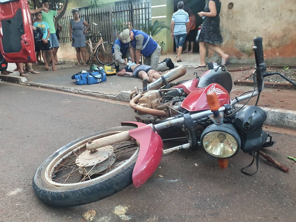 Motociclista que empinava moto sofre acidente gravíssimo em Paiçandu